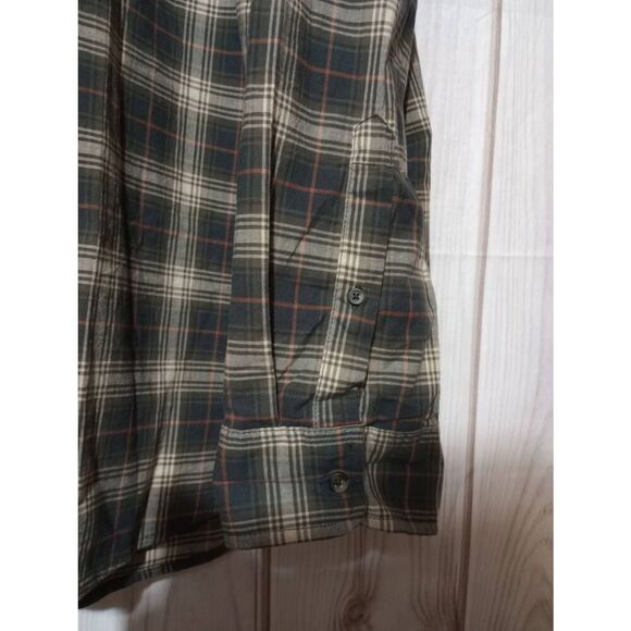 Mutual Weave Shirt Men's 3xl Tall Navy Tan Button Front Long Sleeve - Picture 3 of 8